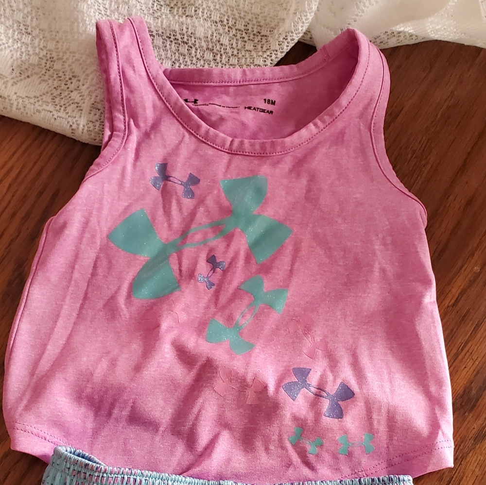 Under armour 18 month girl short outfit